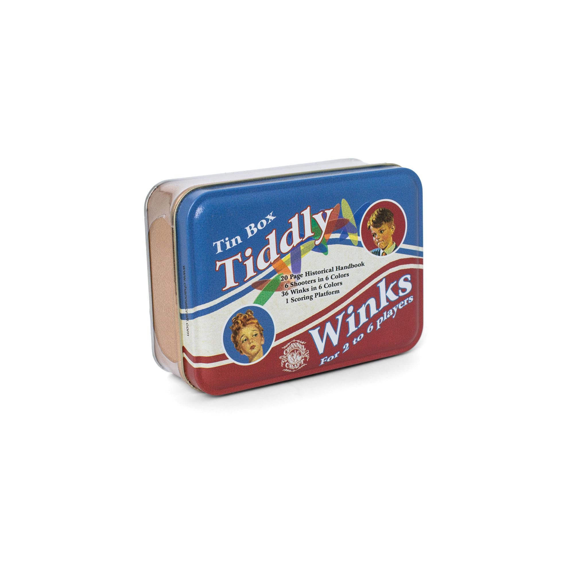 Tiddly Winks Classic Series Tin Game Made in the USA Channel Craft Tin Box TOYS 