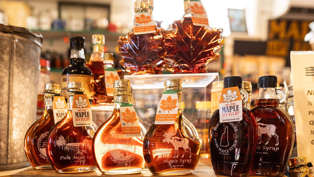 Bottles of Calef's New Hampshire Maple in