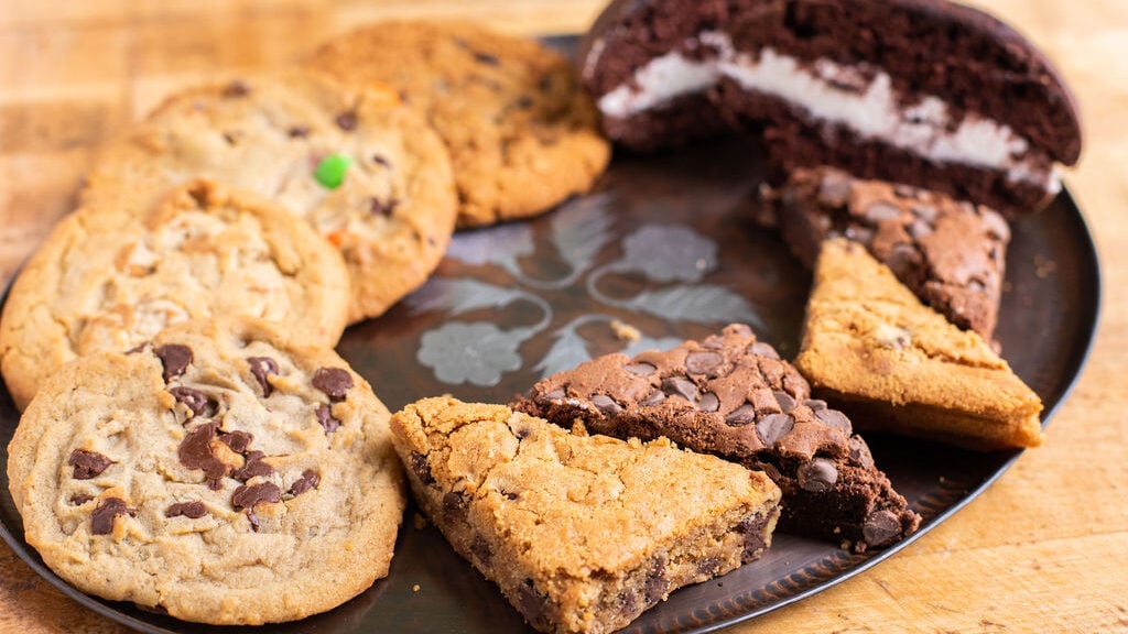 Calef's catered desserts with homemade cookies, brownies, and whoopie pies