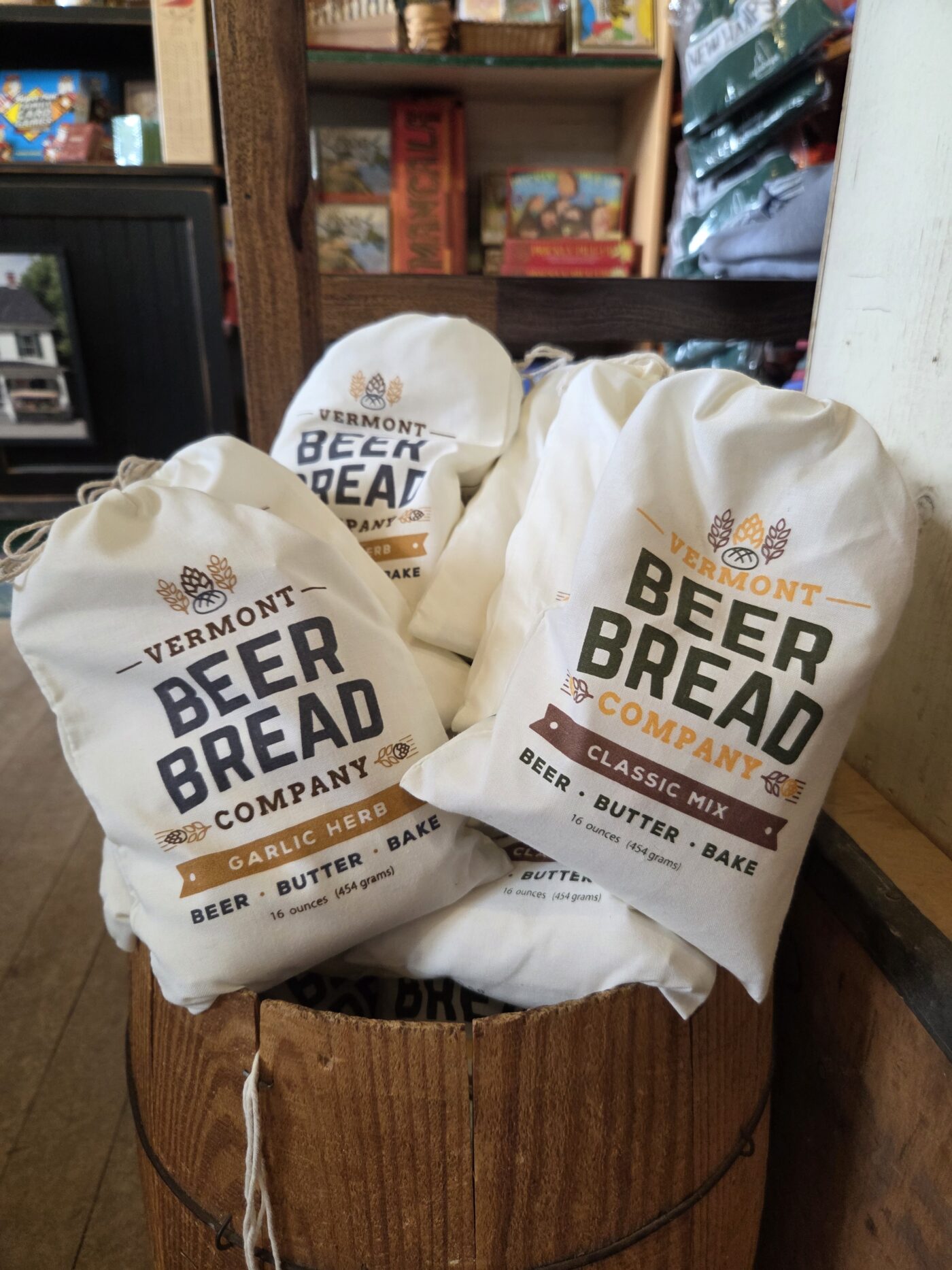 Vermont Beer Bread Company mixes, available at Calef's