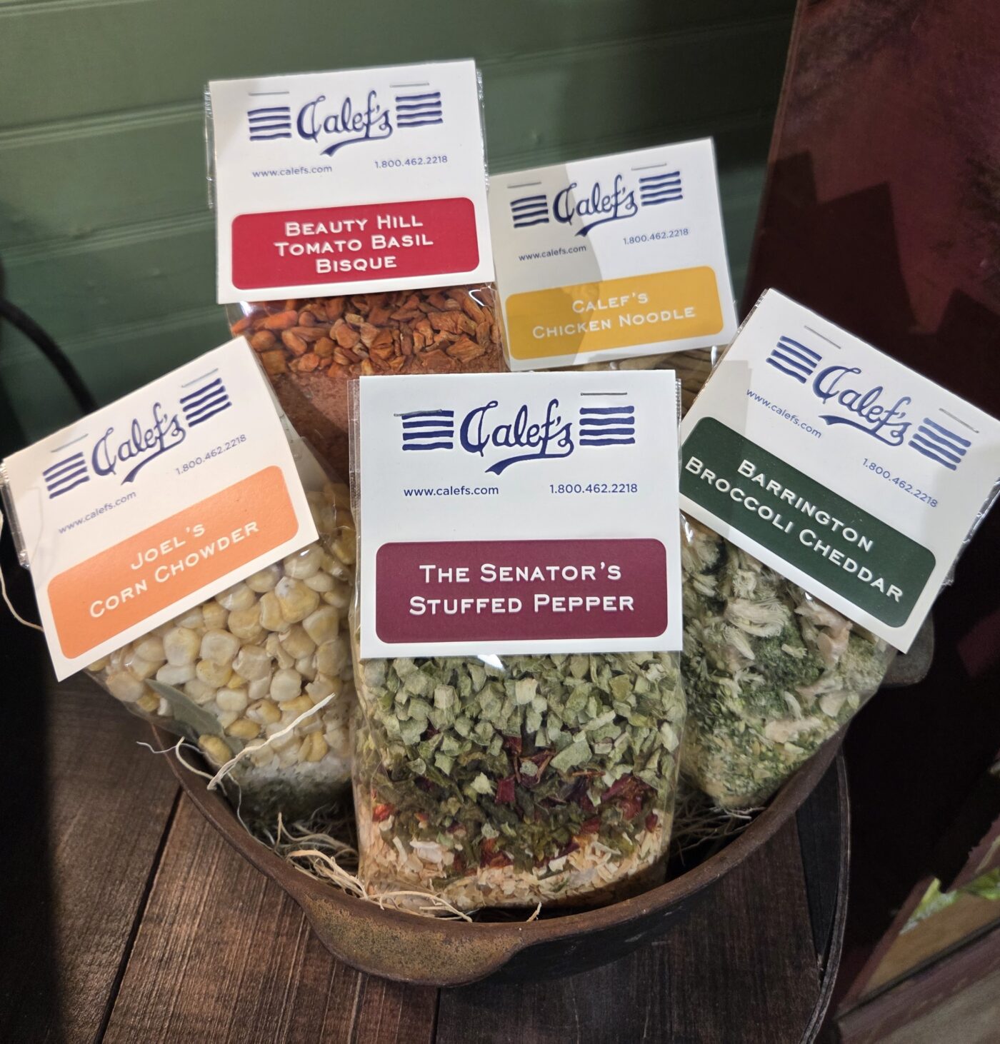 Calef's Original Soups in a variety of flavors