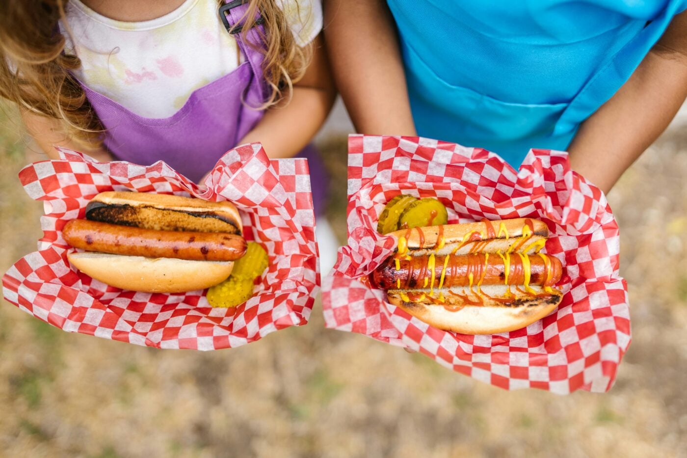 Calef's Hot Dogs at a family BBQ