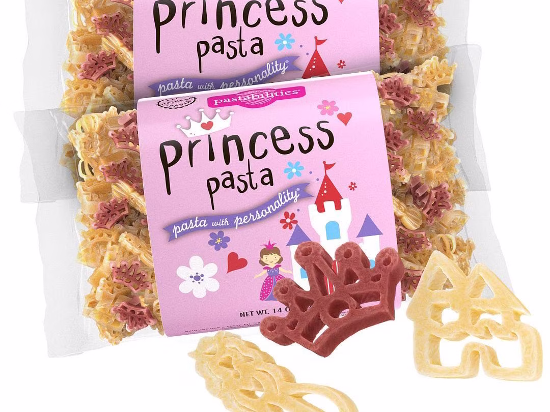 Princess shaped Pastabilites pasta, available at Calef's