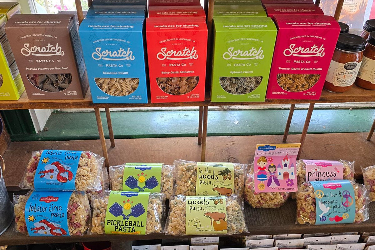 Calef's pasta featuring handcrafted pasta and novelty shapes